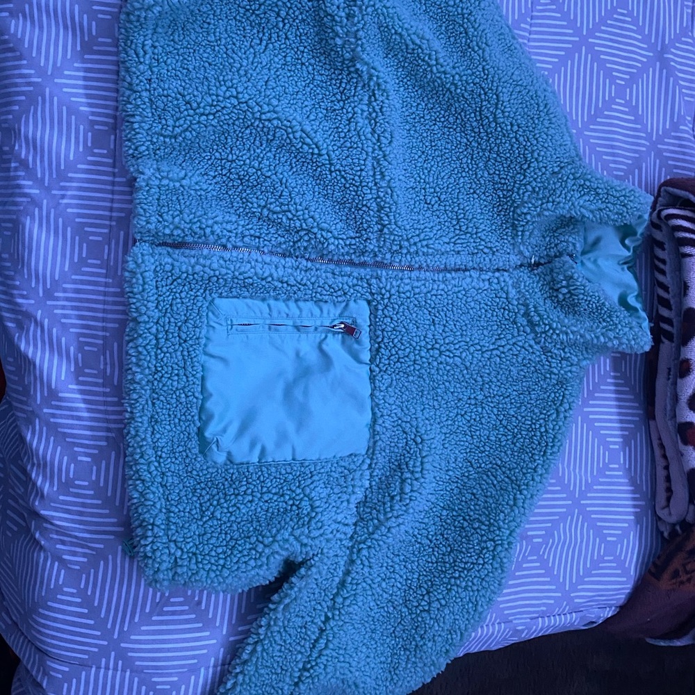 Forever 21 jacket , size small , color Tiffany blue like , very soft and cozy